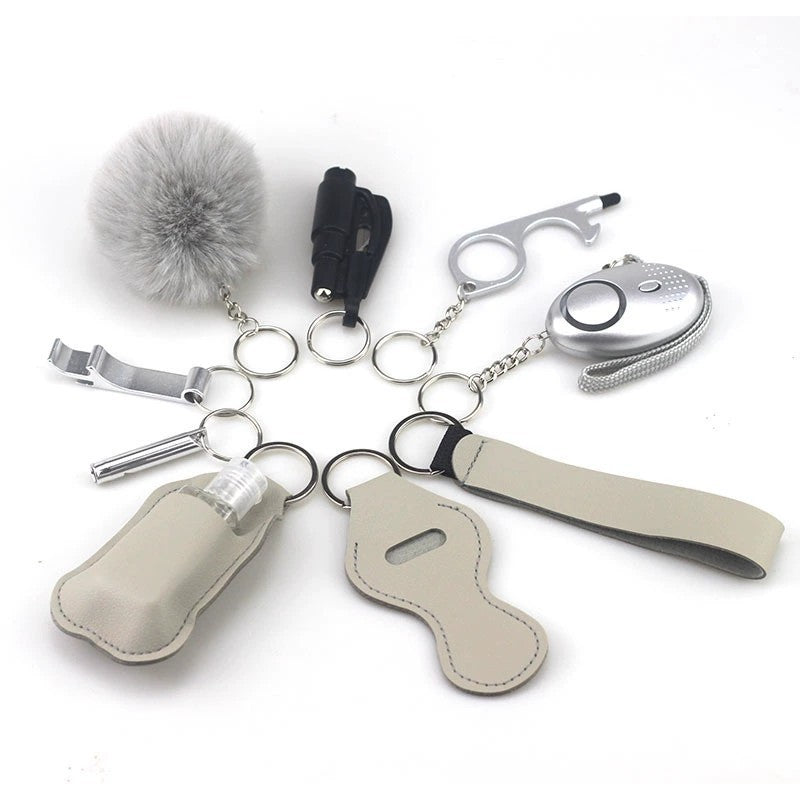 Safety Tools 10-Piece Self Defense Keychain Set