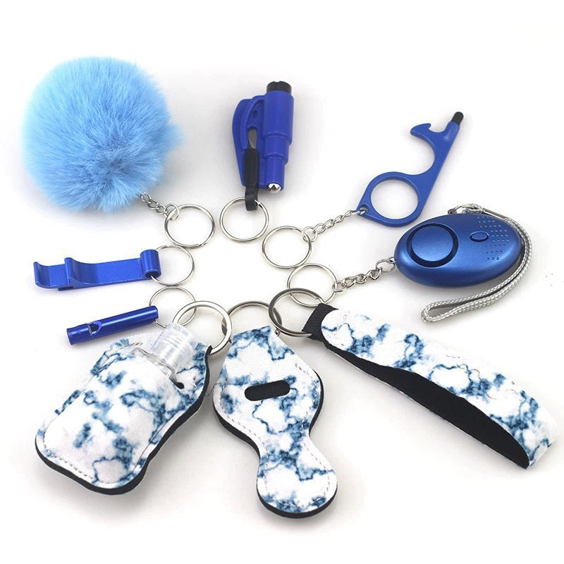 Safety Tools 10-Piece Self Defense Keychain Set