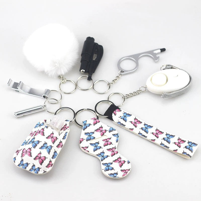 Safety Tools 10-Piece Self Defense Keychain Set