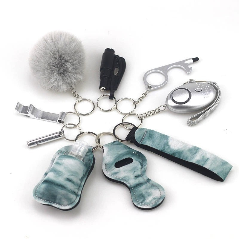 Safety Tools 10-Piece Self Defense Keychain Set