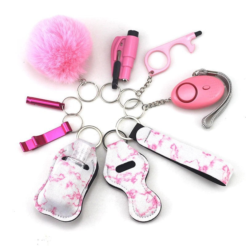 Safety Tools 10-Piece Self Defense Keychain Set