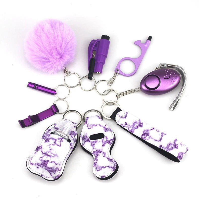 Safety Tools 10-Piece Self Defense Keychain Set