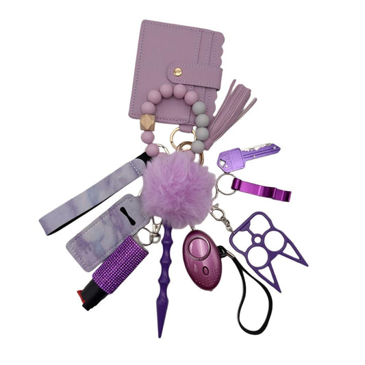 Juego de 12 piezas de cadena con pulsera y billetera para mujer