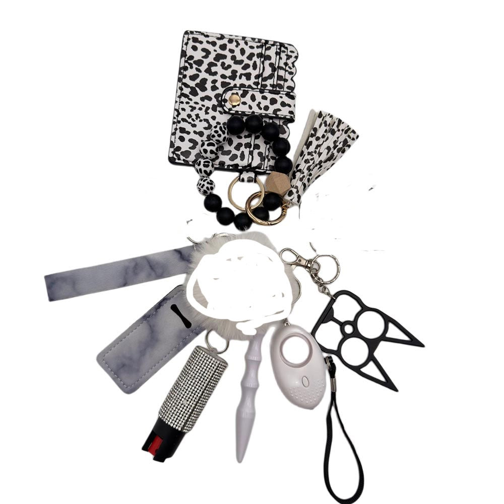 Conjunto de 8 piezas de pulsera y billetera con cierre de presión para mujer