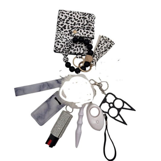Conjunto de 8 piezas de pulsera y billetera con cierre de presión para mujer