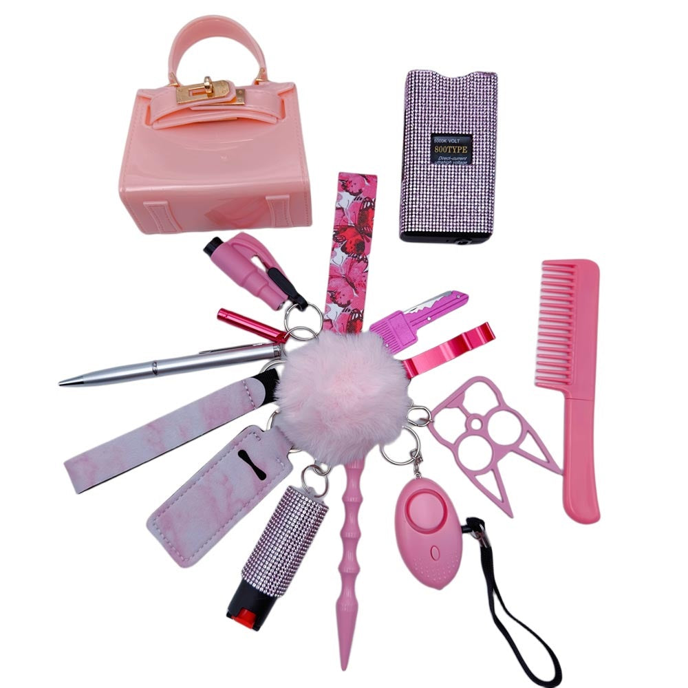 Juego de 16 piezas de broches con minibolso, peine y bolígrafo para mujeres y niñas