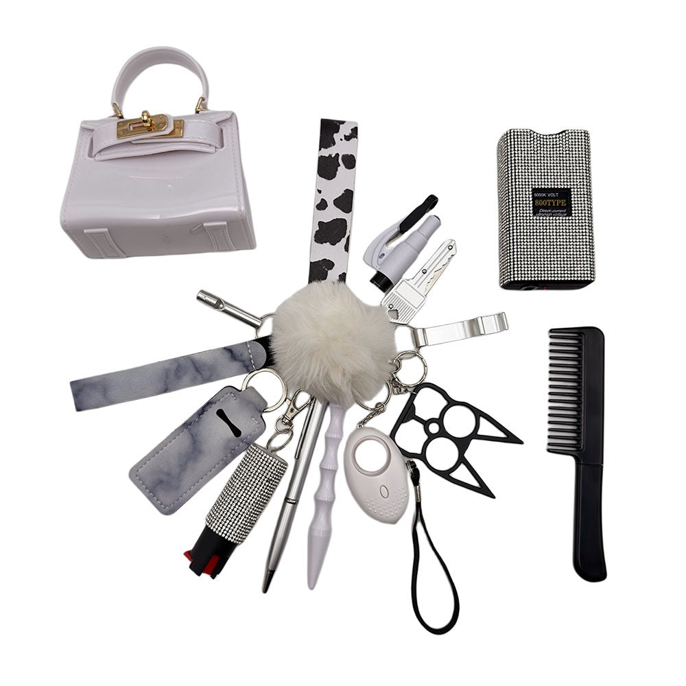 Juego de 16 piezas de broches con minibolso, peine y bolígrafo para mujeres y niñas